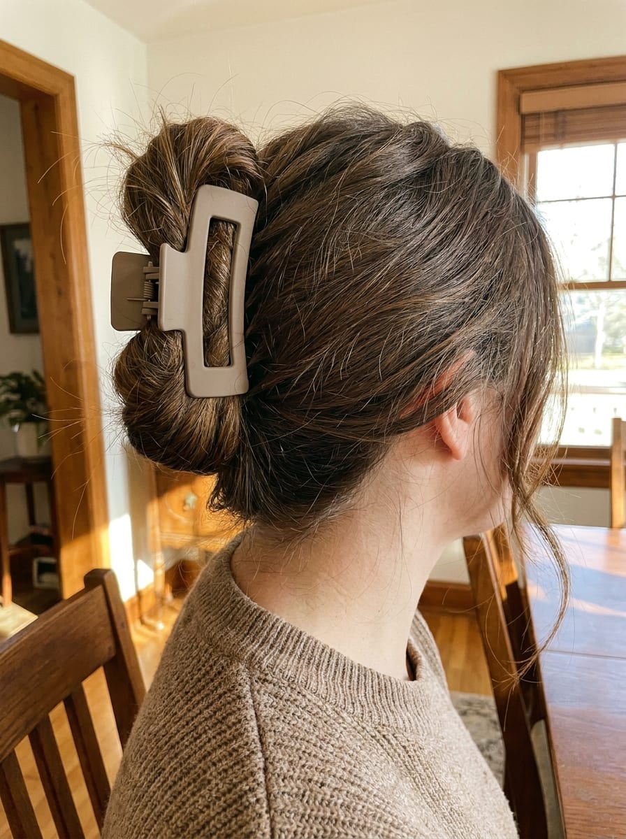 Claw Clip Bun - Dutt Frisur für lange Haare
